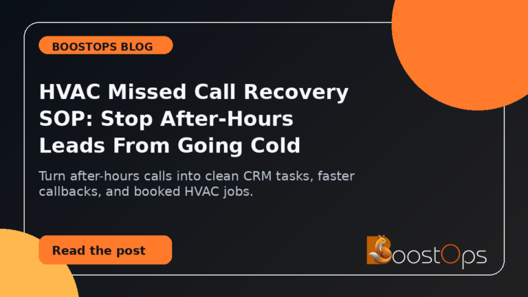 BoostOps blog featured image for HVAC Missed Call Recovery SOP