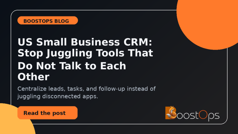 BoostOps blog featured image for US Small Business CRM