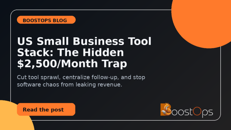 BoostOps blog featured image for US Small Business Tool Stack