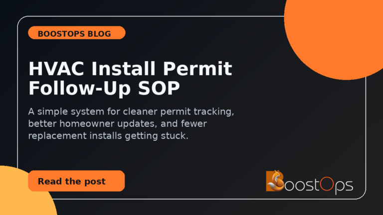 HVAC Install Permit Follow-Up SOP: Stop Replacement Jobs From Getting Stuck